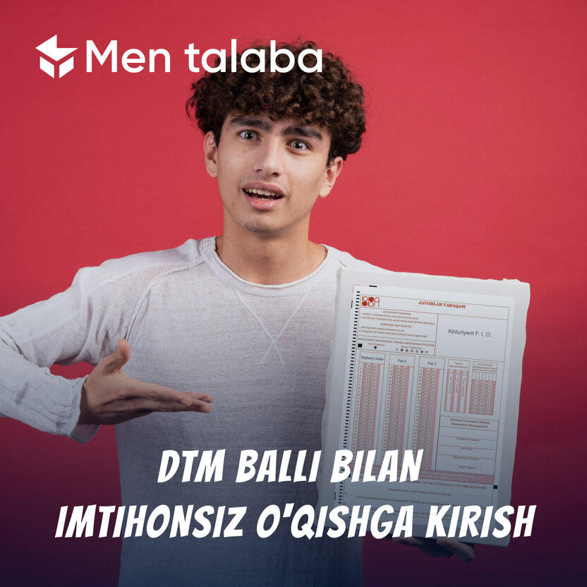 Imtihonsiz o‘qishga kirish: DTM bali bilan qabul qilayotgan universitetlar