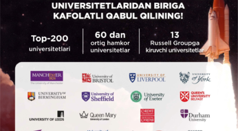 Boshqalar hali orzu qilmoqda, siz esa dunyoning TOP-100 universitetlarida o‘qishni bugundan boshlashingiz mumkin!