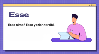 Esse yozish formulasi: struktura + tayyor iboralar