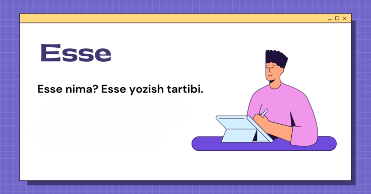 Esse yozish formulasi: struktura + tayyor iboralar