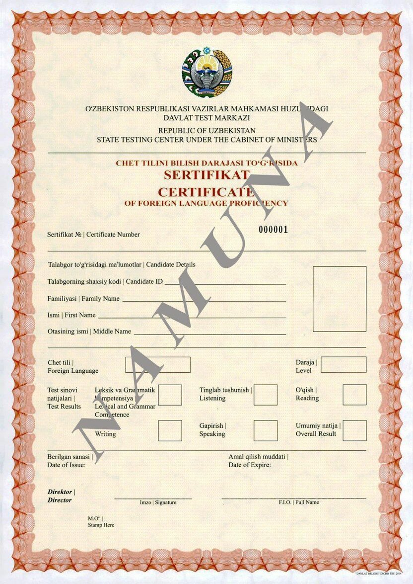 B1 sertifikati bilan OTMga kirish: imtiyozdan foydalanish tartibi