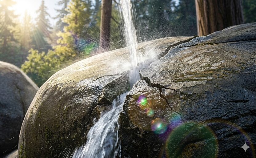 Suv toshni kuchi bilan emas, davomiyligi bilan buzadi