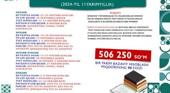 2024-yil umumta’lim sertifikat imtihonlari