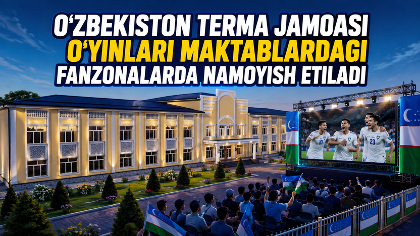 Maktablarda “Muxlislar maydoni” tashkil etiladi: Jahon chempionati o‘yinlari katta ekranlarda namoyish qilinadi