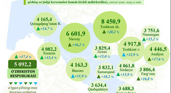 O‘zbekistonda 2024-yilda o‘rtacha ish haqi 5,3 mln. so‘mni tashkil etdi