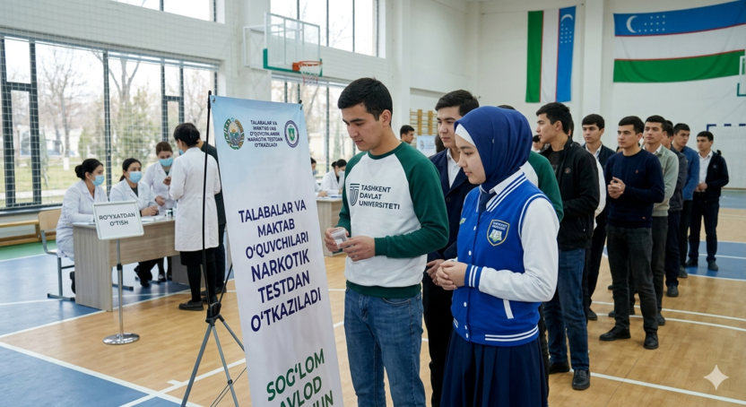 Talabalar va maktab o‘quvchilari narkotik testdan o‘tkaziladi