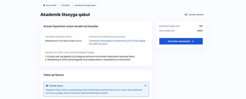 Magistratura uchun qabul haligacha ochilmadi