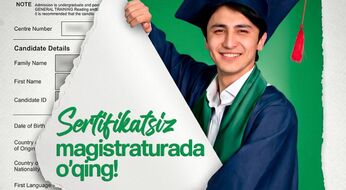 Sertifikatsiz MAGISTRATURAda o‘qing!