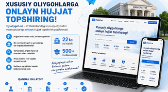 Qanday qilib xususiy oliygohlarga onlayn hujjat topshirish mumkin?