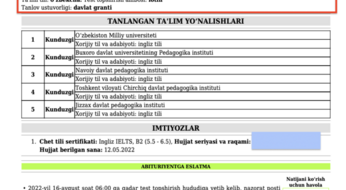 Abituriyentlar diqqatiga! “Test qachon boshlanadi, ruxsatnoma qachon chiqadi?” degan savollar juda ko‘p kelmoqda.